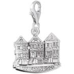 Rembrandt Charms San Francisco Victorian Charm with Lobster Clasp, 14k Whit
