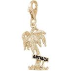 Rembrandt Antigua Palm Tree Charm with Lobster Clasp, 14K Yellow Gold並行輸入品　