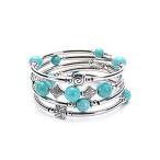 Turquoise Wrap Bracelet Multilayer Lava Rock Stone Yoga Essential Oil Diffu