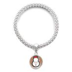 DIYthinker Christmas Snowman Christmas Icon Sliver Bracelet Pendant Jewelry