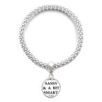 DIYthinker Classy Sassy Bit Smart Assy Design Sliver Bracelet Pendant Jewel