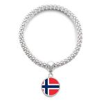 DIYthinker Norway National Flag Europe Country Sliver Bracelet Pendant Jewe