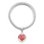 DIYthinker Finger Print Valentine's Day Heart Sliver Bracelet Pendant Jewel