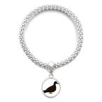DIYthinker Black Pigeon Animal Portrayal Sliver Bracelet Pendant Jewelry Ch