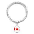 DIYthinker Red Maple Leaf Symbol Canada Country Flag Sliver Bracelet Pendan