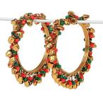 SANARA Traditional Indian Bollywood Antique Golden &amp; Multi Color Ghungroo B