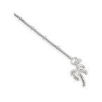 Finejewelers Sterling Silver 10inch Solid Polished Palm Tree Anklet並行輸入品　送料