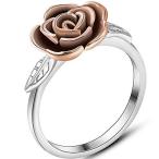 Jude Jewelers Stainless Steel Rose Flower Style Promise Statement Party Rin