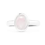 Koral Jewelry Oval Moonstone Ethnic Delicate Ring 925 Sterling Silver Vinta