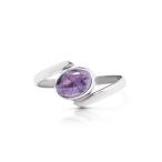 Koral Jewelry Amethyst Vintage Gipsy Small Ring 925 Sterling Silver Boho Ch