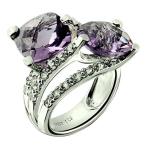 RB Gems Sterling Silver 925 Ring Genuine Gems Cushion-Cut 6 Cts 10 mm Rhodi