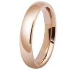 Fashion Month Womens 4mm Stainless Steel Rose Gold Simple Style Wedding Rin