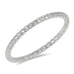 Diamond-Cut Stackable Thin Wedding Ring New .925 Sterling Silver Band Size