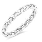 Oxidized Rope Knot Twist Stackable Ring New .925 Sterling Silver Band Size