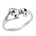 Horse Pony Cute Ring New .925 Sterling Silver Band Size 9並行輸入品　送料無料