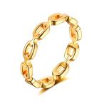 Gold Chain Link Ring for Women 925 Sterling Silver Simple Stacking Band Rin