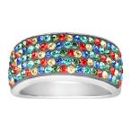 Crystaluxe Confetti Band Ring with Swarovski Crystals in Sterling Silver並行輸