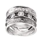 Silpada 'Constellation' White Cubic Zirconia Band Ring in Sterling Silver,