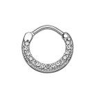 100% Surgical Steel Round Top WildKlass Septum Clickers with Lined Crystals