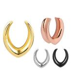 SUPTOP 2pcs 0g Ear Gauges Unique Double Flare Plugs and Tunnels for Ears Te