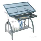  modern design Avanta glass silver / blue drafting . hobby craft table parallel imported goods free shipping 