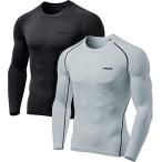 TSLA Men's Thermal Long Sleeve Compression Shirts, Athletic Base Layer Top,