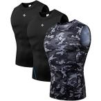 Milin Naco Men's Compression Shirts Sleeveless Athletic Workout Base Layer