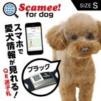 Scamee! for dog スキャミー［S］黒 ブラック シール5枚＆シリコーンプレートタグセット DGSL-A6-S005-01S-BLK