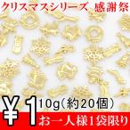 レジン封入用質材 チャームカンなし クリスマスシリーズ アクセサリーパーツ 感謝祭 10g ゴールド  【1円おまけ商品 お一人様1袋限り】※単品注文不可