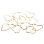 フレームパーツ ハート ゴールド 15x19mm(10ヶ)