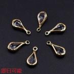 [ в тот же день возможность ] акрил Stone очарование .1 can 6×14mm Gold / прозрачный [15 штук ]