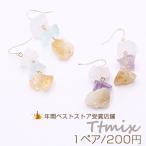 ショッピング天然石 天然石ピアス 金属フックピアス 不規則型