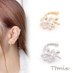  циркон ушные каффы clover 9.5×12mm одна сторона уголок для (1 штук )