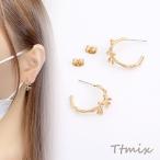 Yahoo! Yahoo!ショッピング(ヤフー ショッピング)デザインピアス Cフープ 10×20mm ゴールド（2ヶ）