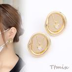 Yahoo! Yahoo!ショッピング(ヤフー ショッピング)デザインピアス オーバル 20×23mm ゴールド（2ヶ）