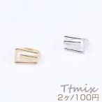 Yahoo! Yahoo!ショッピング(ヤフー ショッピング)デザインリング 指輪 幅約12.8mm ゴールド＆ロジウム 2色セット（2ヶ）