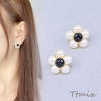 Yahoo! Yahoo!ショッピング(ヤフー ショッピング)デザインピアス パールフラワー 15mm（1ペア）
