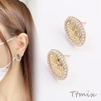 Yahoo! Yahoo!ショッピング(ヤフー ショッピング)デザインピアス オーバル 14×20mm ゴールド（1ペア）