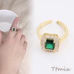 Yahoo! Yahoo!ショッピング(ヤフー ショッピング)高品質ジルコニアリング デザインリング 指輪 長方形型 幅約14mm ゴールド（1ヶ）