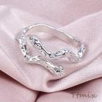 Yahoo! Yahoo!ショッピング(ヤフー ショッピング)デザインリング 指輪 ウェーブ 幅約22mm ロジウム（1ヶ）