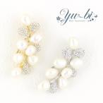 【宅配便送料無料】ブローチ/上品 淡水パール＆スワロフスキー br25☆ゴールド/シルバー ブローチピン  アクセサリー セレモニー 卒業式 入学式
