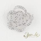 【ゆうパケット送料無料】ブローチ/小ぶり 薔薇 ラインストーン br39 結婚式   セレモニー 卒業式 入学式