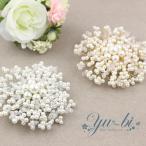 【ゆうパケット送料無料】ブローチ/パールビーズ 華やか 円形 br50☆ゴールド/シルバー ヘアクリップ 結婚式  フォーマル 卒業式 入学式