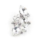 【宅配便送料無料】BOX付き ブローチ/煌めき 大粒スワロフスキー br55☆クリア 結婚式  セレモニー 卒業式 入学式