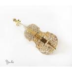 Yahoo! Yahoo!ショッピング(ヤフー ショッピング)【ゆうパケット送料250円】ブローチ/きらきら ラインストーン 音楽 ミュージック ピンブローチ br7☆バイオリン 卒業式