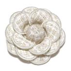 ショッピングコサージュ 【ゆうパケット送料無料】コサージュ/ツイード カメリア エレガント バイカラ― ヘアクリップ c91☆ホワイトベージュ 卒業式 入学式