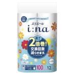エリエール イーナトイレットペーパー 100m シングル12ロール×6パック 大王製紙