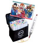 匠彩 マーカーペン プロ絵師監修36色40本イラストマーカー 筆タイプ アルコールマーカー セット