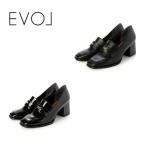EVOL イーボル 6.5cmヒール コインローファー IX5521 レディース シューズ ヒール ローファー 靴