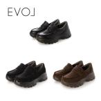 ショッピング厚底 EVOL イーボル 軽量 スニーカーソールローファー IZ5849 レディース カジュアル 厚底 ローファー 靴